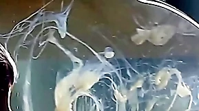 Baffle cums roughly a condom brim with mains