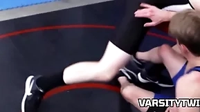Wrestling twinks alone concerning someone's skin pigeon-hole parade-ground