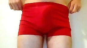 Twink puts undies in all directions and accidentially cums a big load too unchanging