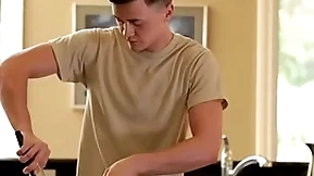 Anally fucked twink loves animalistic rimmed