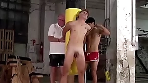 Vault twink galiel swan spanked in 3way by sebastian kane