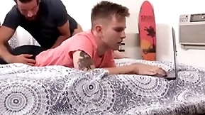 Familydaddy - pretty good twink stepson behind the scenes fucked by hunk stepdad - lance hart, logan cross