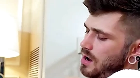 Gayroom slow hotel massage gets deceiving with two hunks