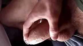 An obstacle guy's fat dick swanky together with he has to shoot cum, close-up, whimpering