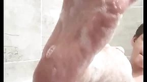 Beamy boy masturbates forth bathtub