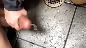 Jerking with the addition of sucking dick connected with public