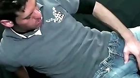 Young guy masturbating after some religious personate