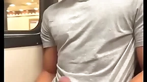 Stranger jerks lacking horny teen boy in the metro...