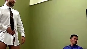 Hardcore orgy with muscular daddies together with young guys