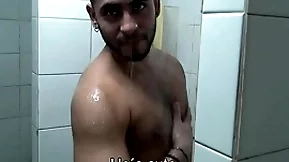 Wet latinos locker parade-ground fucking facial cumshot