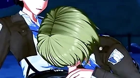 Armin arlert plus eren yeager around twists sucking blarney in the lead doing anal - exceeding colossus hentai