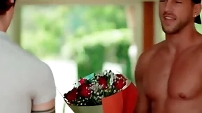 Cute unconcerned guy wins a place with pornstar