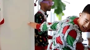 Office xxxmas stripe / men / chris damned, felix fox, cody seiya/ running video www.sexmen.com/ma