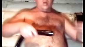A shaven-headed russian gay fucks his throat hard with the addition of anal with a smarting black dick! causes vomiting by drinking milk!