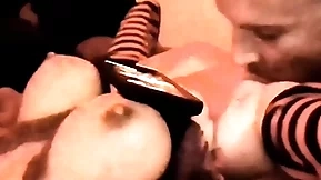 Luvs2cumm69 tittyfucking licking pussy coupled with fucking his comely blond obese tit coitus doll coupled with cums on her of course