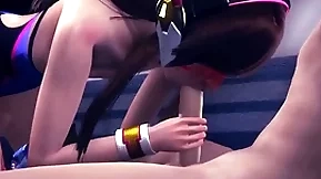 Overwatch yaoi femboy - d.va handjob & blowjob - japanese asian manga anime distraction porn joyful