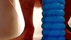 Twink takes massive toy in his ass