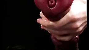 Masturbating huge horse-shaped dildo
