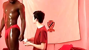 Interracial bareback with cute twink