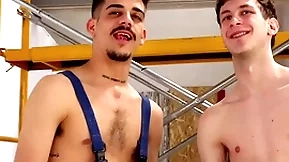 High-powered exhaust machine destroys friends asshole! hardcore twinks forth massive dildos
