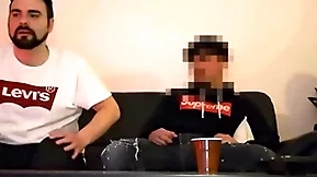 Mutual jerking with a straight companion